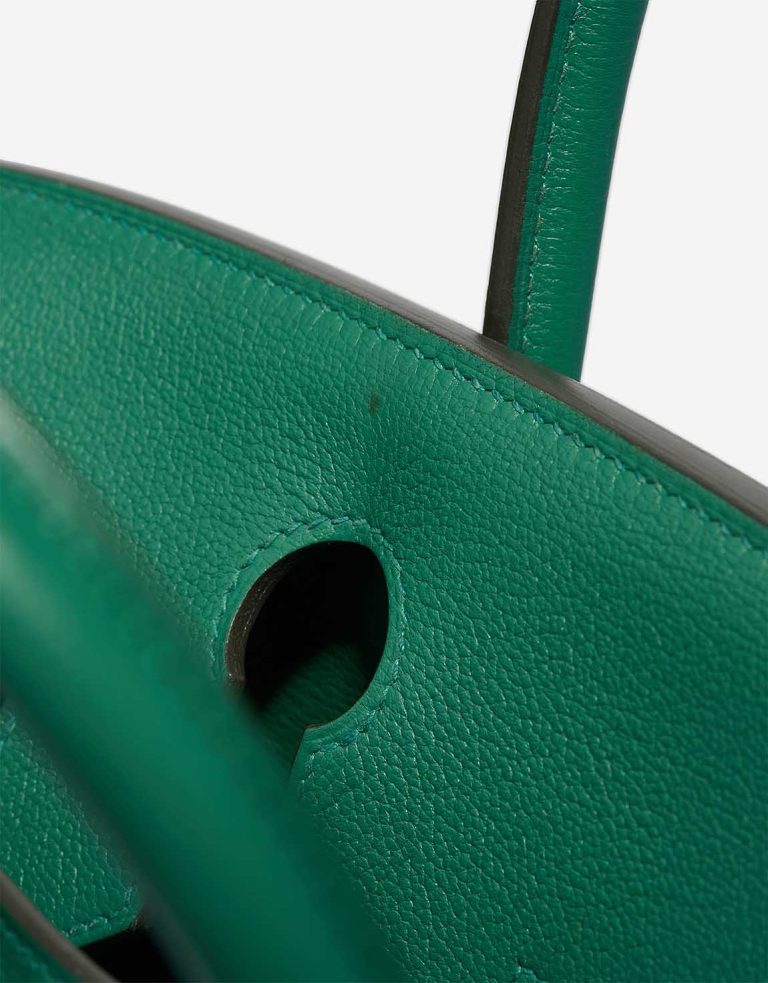 Hermès Birkin 30 Taurillon Clémence Vert Vertigo Signs of wear | Sell your designer bag