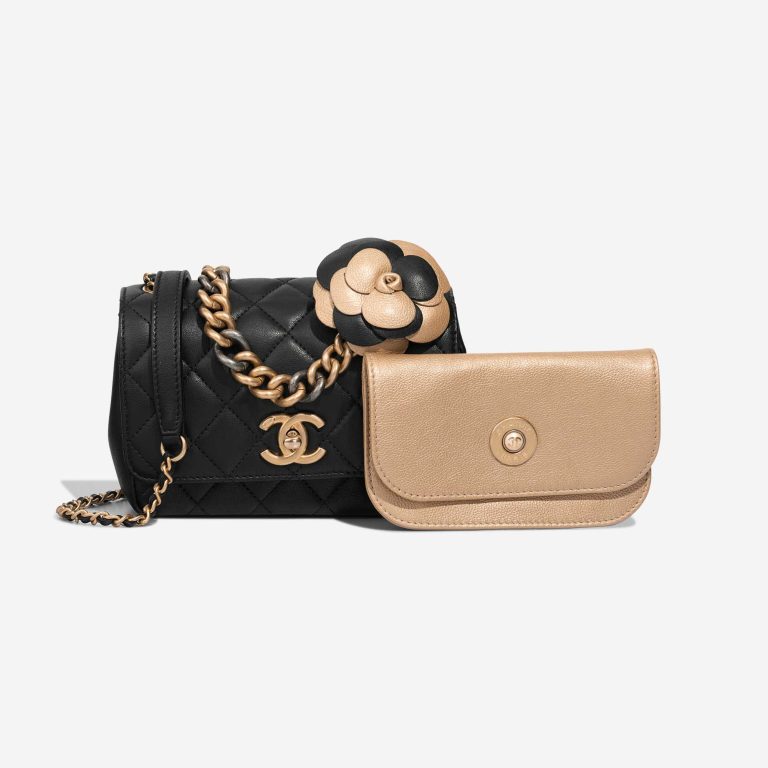 Chanel Timeless Mini Square Lamb Black / Gold Front | Sell your designer bag
