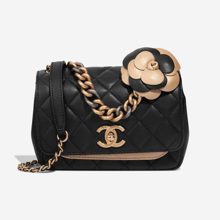Chanel Timeless Mini Square Lamb Black / Gold Front | Sell your designer bag