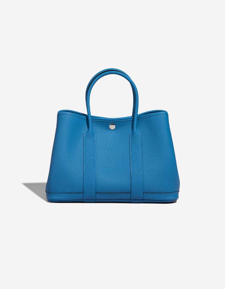 Hermès Garden Party 30 Veau Négonda Bleu Zanzibar  Front | Sell your designer bag