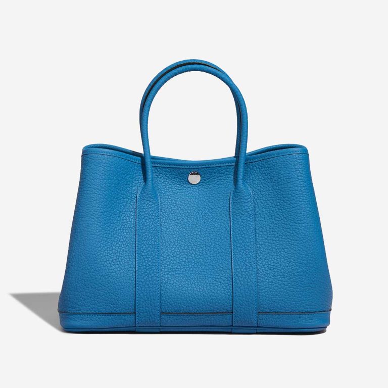 Hermès Garden Party 30 Veau Négonda Bleu Zanzibar  Front | Sell your designer bag