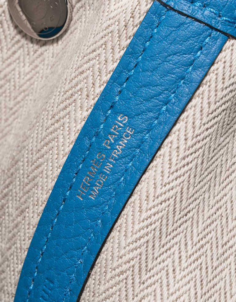 Hermès Garden Party 30 Veau Négonda Bleu Zanzibar  Logo | Sell your designer bag