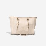 Chanel Deauville Small Canvas Cream Front | Sell your designer bag