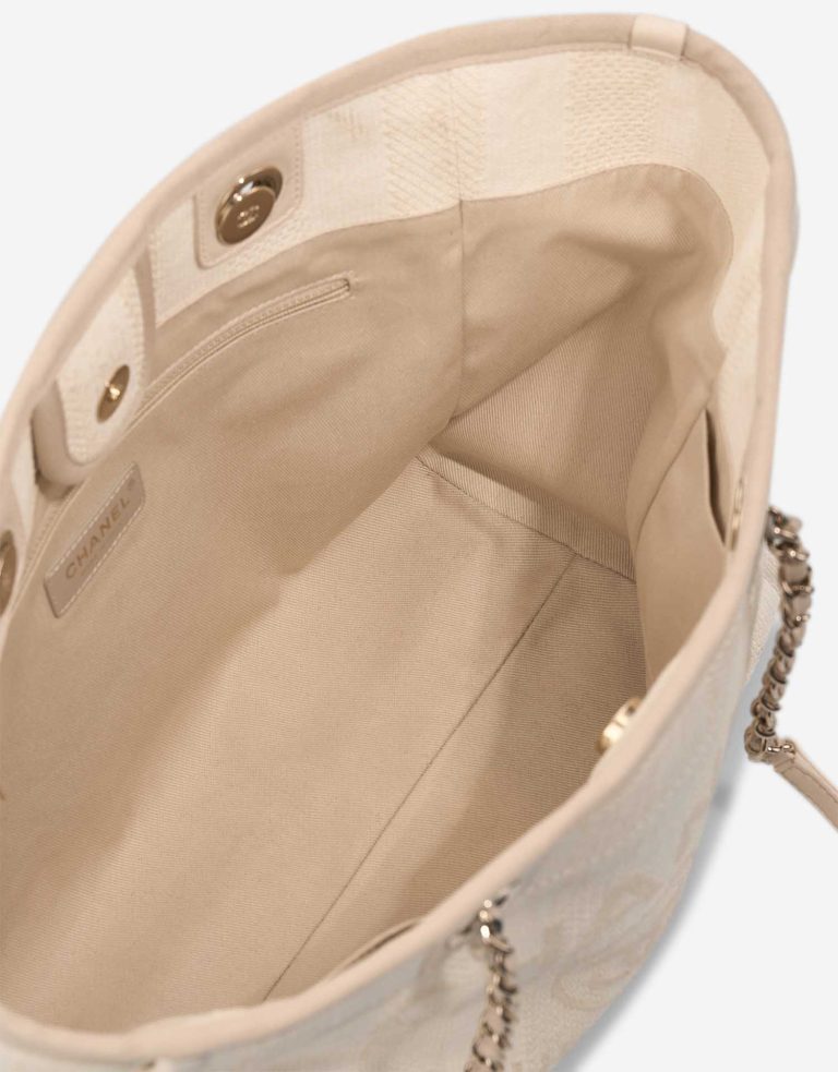 Chanel Deauville Small Canvas Cream Inside | Sell your designer bag