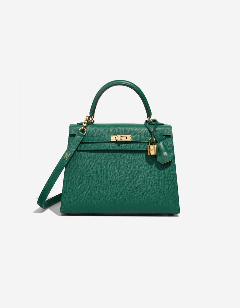 Hermès Kelly HSS 25 Epsom Vert Vertigo / Jaune Citron Front | Sell your designer bag