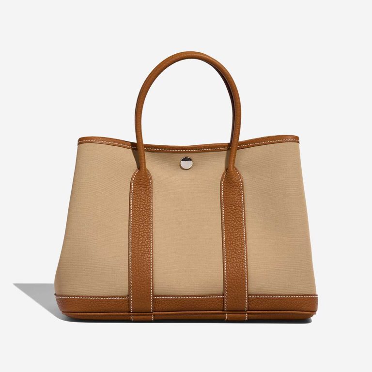 Hermès Garden Party 30 Veau Négonda / Toile Trench / Gold Front | Sell your designer bag