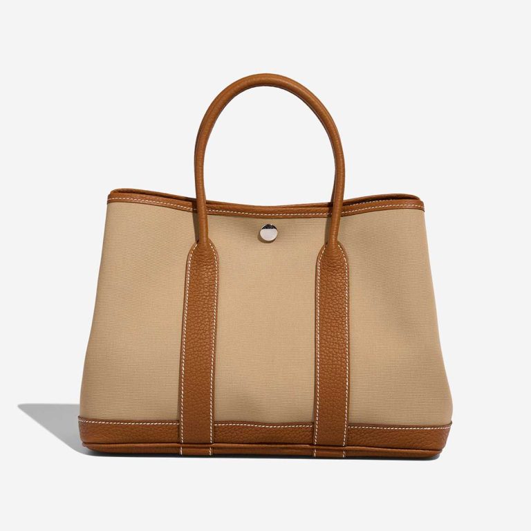 Hermès Garden Party 30 Veau Négonda / Toile Trench / Gold | Sell your designer bag