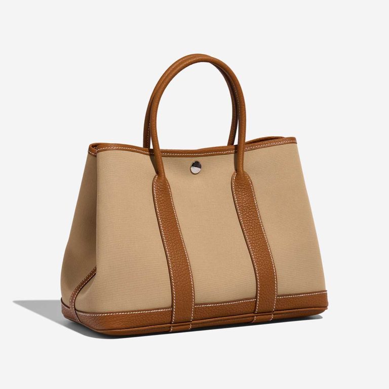 Hermès Garden Party 30 Veau Négonda / Toile Trench / Gold | Sell your designer bag