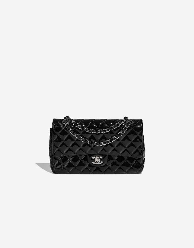Chanel Timeless Medium Patent Black Front | Sell your designer bag