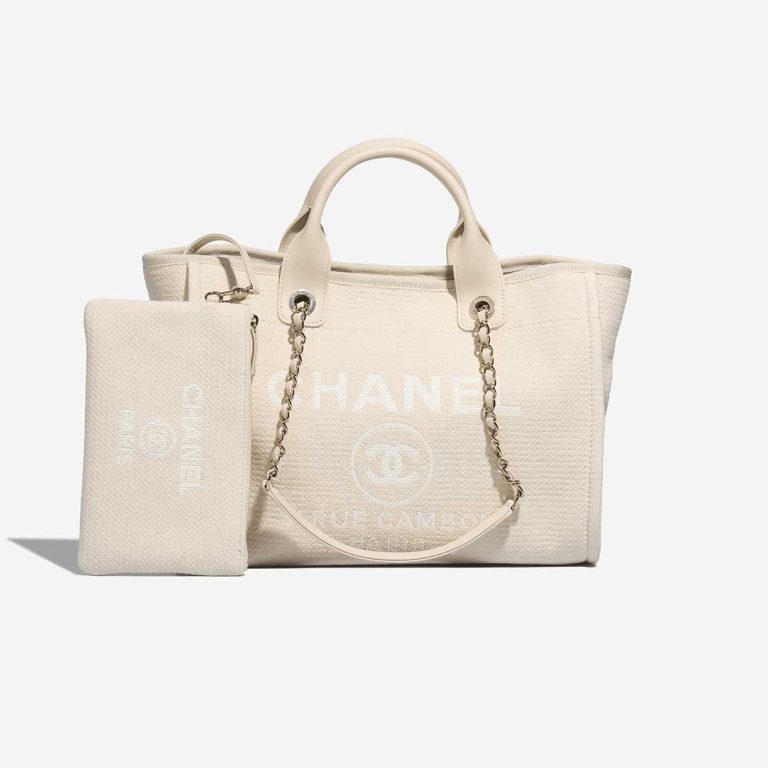 Chanel Deauville Small Canvas Cream Front | Sell your designer bag