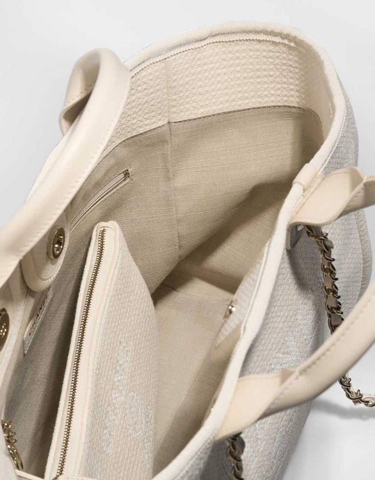 Chanel Deauville Small Canvas Cream Inside | Sell your designer bag