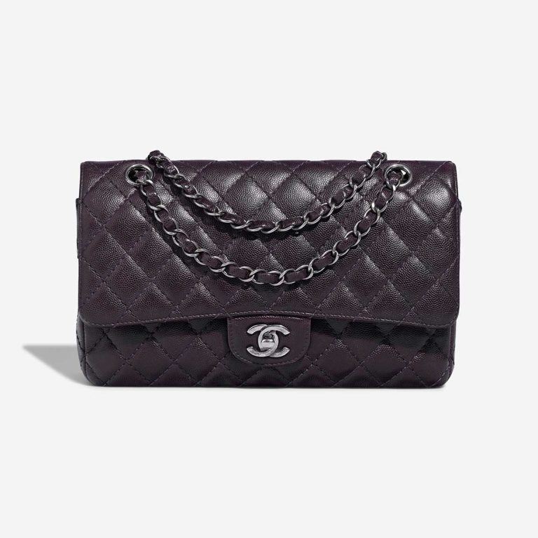Chanel Timeless Medium Caviar Purple Front | Sell your designer bag