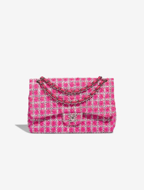 Chanel Timeless Jumbo Tweed Pink / White Front | Sell your designer bag