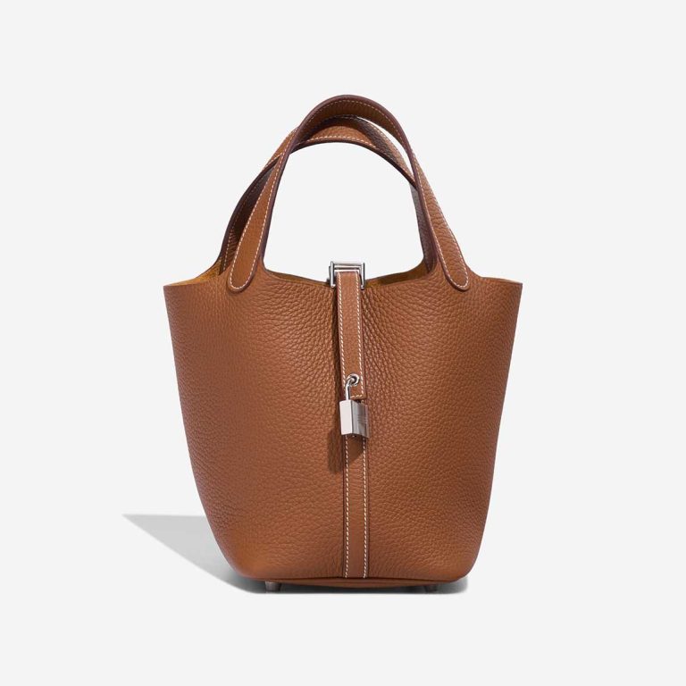 Hermès Picotin 18 Taurillon Clémence Gold Front | Sell your designer bag