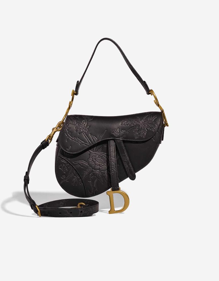 Dior Saddle Medium Calf Black Front | Sell your designer bag