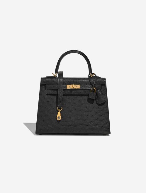 Hermès Kelly 25 Ostrich Black Front | Sell your designer bag