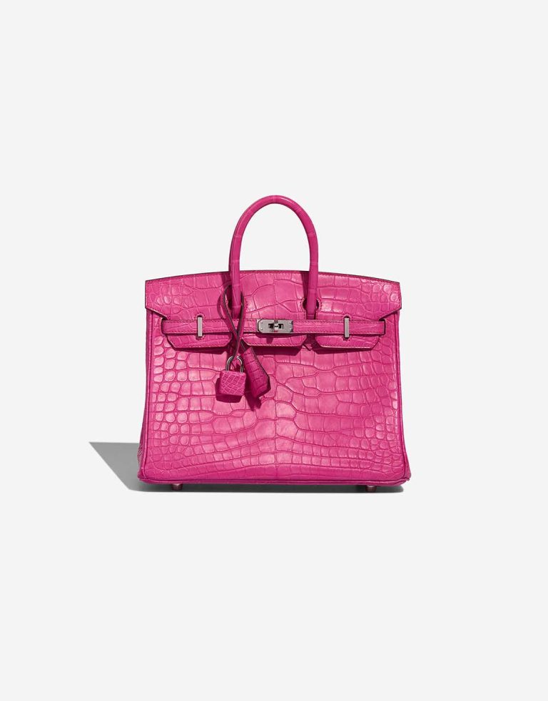 Hermès Birkin 25 Matte Alligator Rose Shocking Front | Sell your designer bag