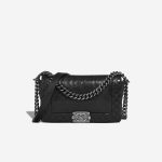 Chanel Boy Old Medium Calf Black Front | Sell your designer bag