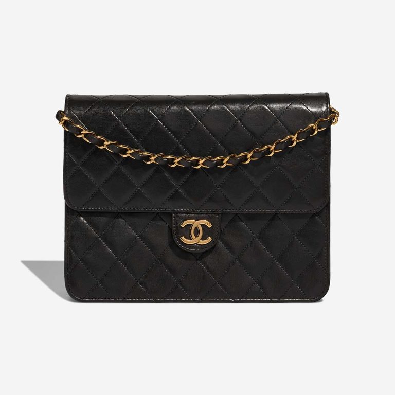 Chanel Flap Bag New Small Lamb Black Front | Sell your designer bag