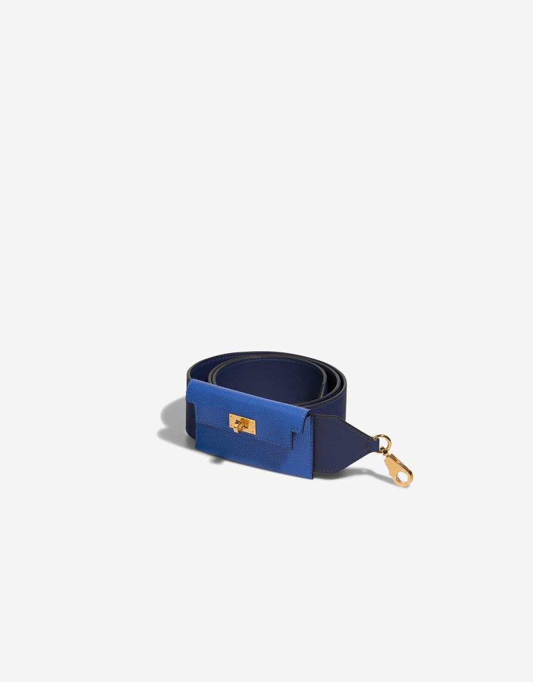Hermès Kelly Pocket Strap Epsom / Swift Bleu de France / Bleu Saphir Front | Sell your designer bag