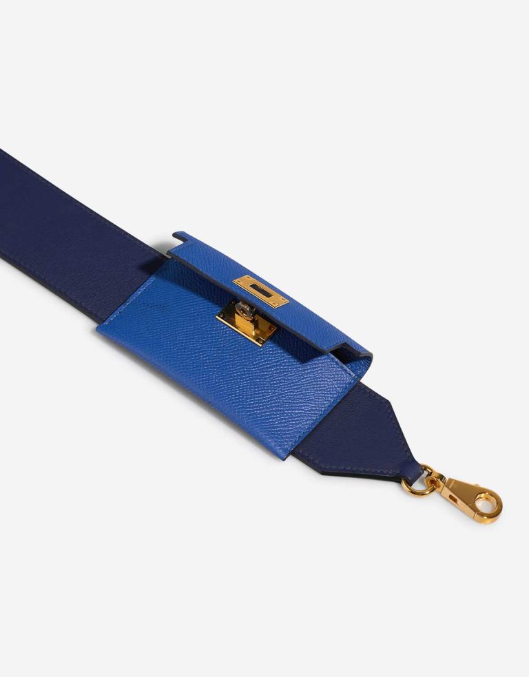 Hermès Kelly Pocket Strap Epsom / Swift Bleu de France / Bleu Saphir Closing System | Sell your designer bag