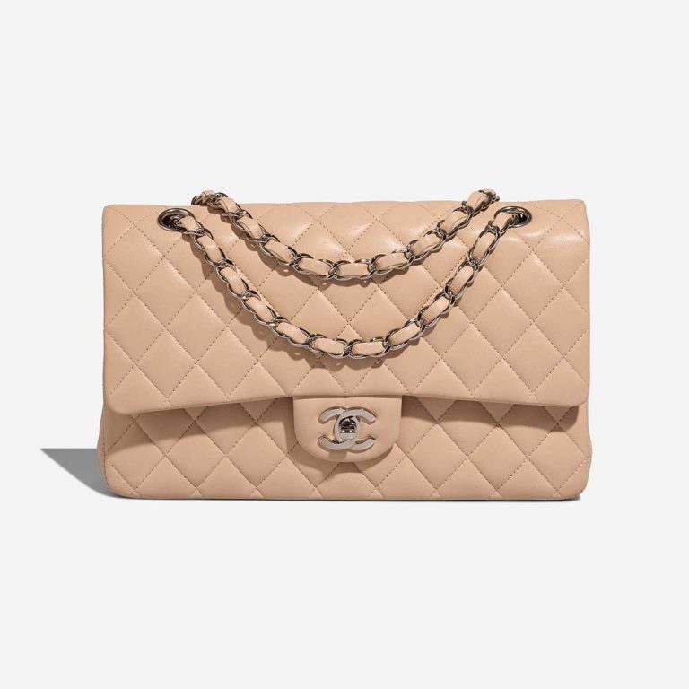 Chanel Timeless Medium Lamb Beige Front | Sell your designer bag