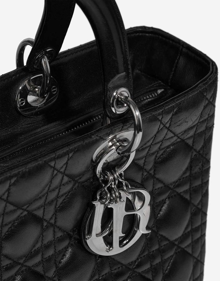 Dior Lady Large Lamb Black Closing System | Sell your designer bag