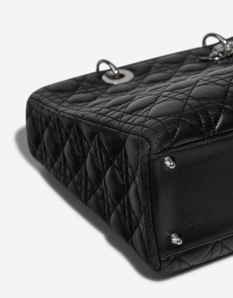 Dior Lady Large Lamb Black Signs of wear | Sell your designer bag