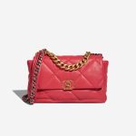 Chanel 19 Large Flap Bag Lamb Coral Red Front | Sell your designer bag