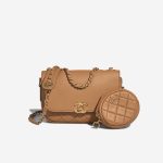 Chanel Flap Bag Small Lamb Brown Front | Sell your designer bag