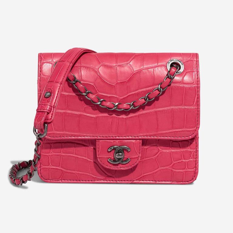 Chanel Flap Bag Small Alligator / Lamb Pink Front | Sell your designer bag