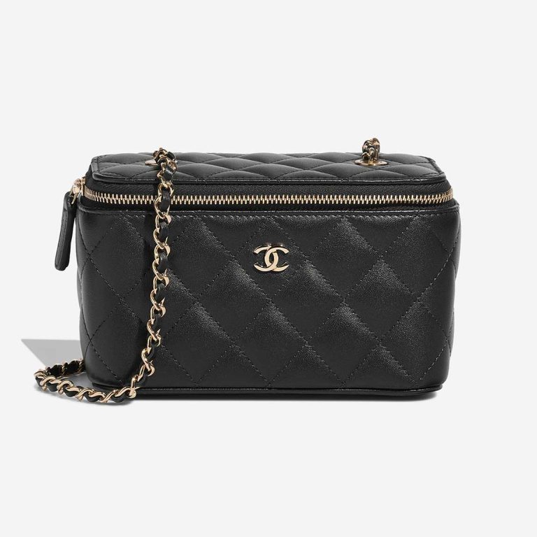 Chanel Vanity Small Lamb Black Front | Sell your designer bag