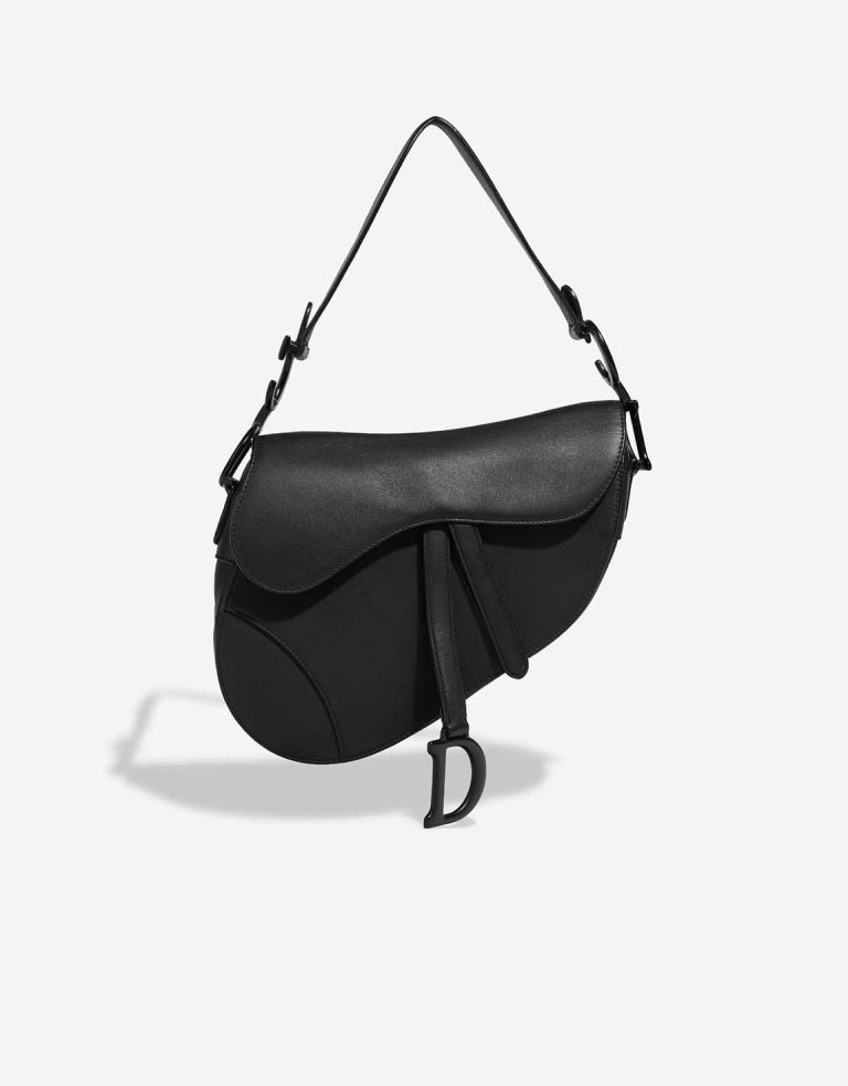 Dior Saddle Medium Calf Black Front | Sell your designer bag