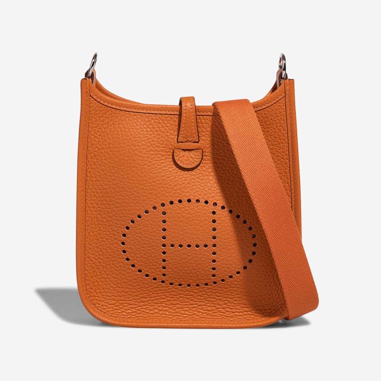 Hermès Evelyne 16 Taurillon Clémence Orange Front | Sell your designer bag