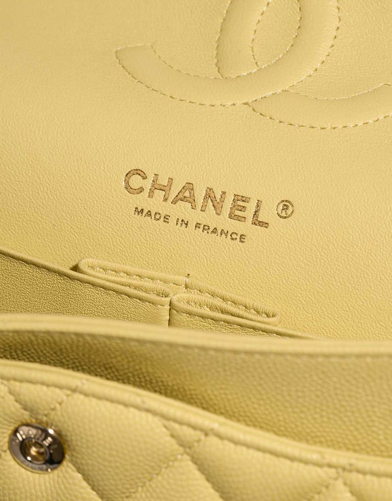 Chanel Timeless Medium Caviar Yellow Logo | Sell your designer bag