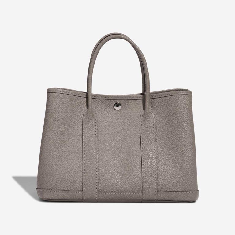 Hermès Garden Party 30 Veau Négonda Gris Asphalte Front | Sell your designer bag