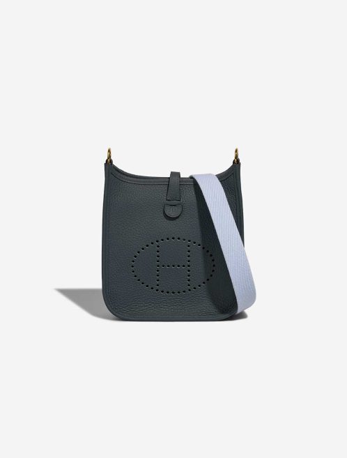 Hermès Evelyne 16 Taurillon Clémence Bleu Orage / Bleu Brume Front | Sell your designer bag