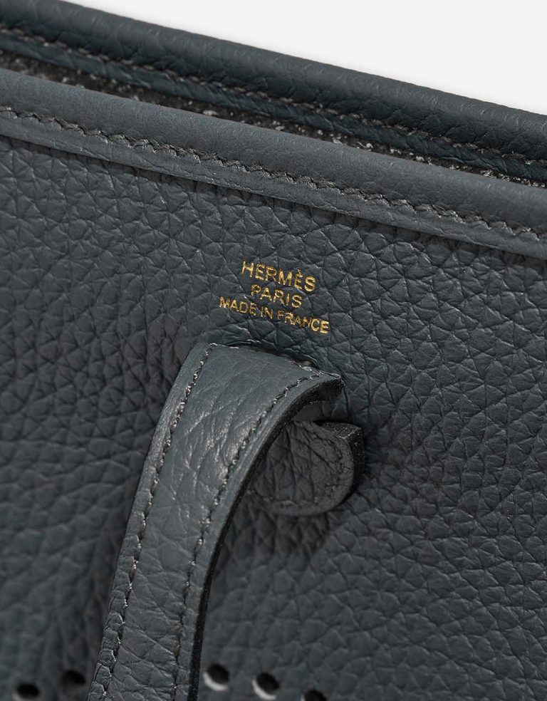 Hermès Evelyne 16 Taurillon Clémence Bleu Orage / Bleu Brume Logo | Sell your designer bag