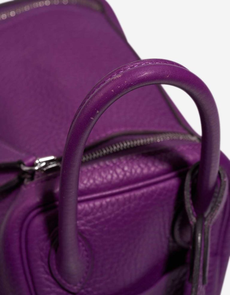 Hermès Lindy Mini Taurillon Clémence Anémone Signs of wear | Sell your designer bag