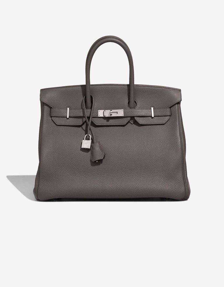 Hermès Birkin HSS 35 Taurillon Clémence Étain / Bleu Brighton Front | Sell your designer bag