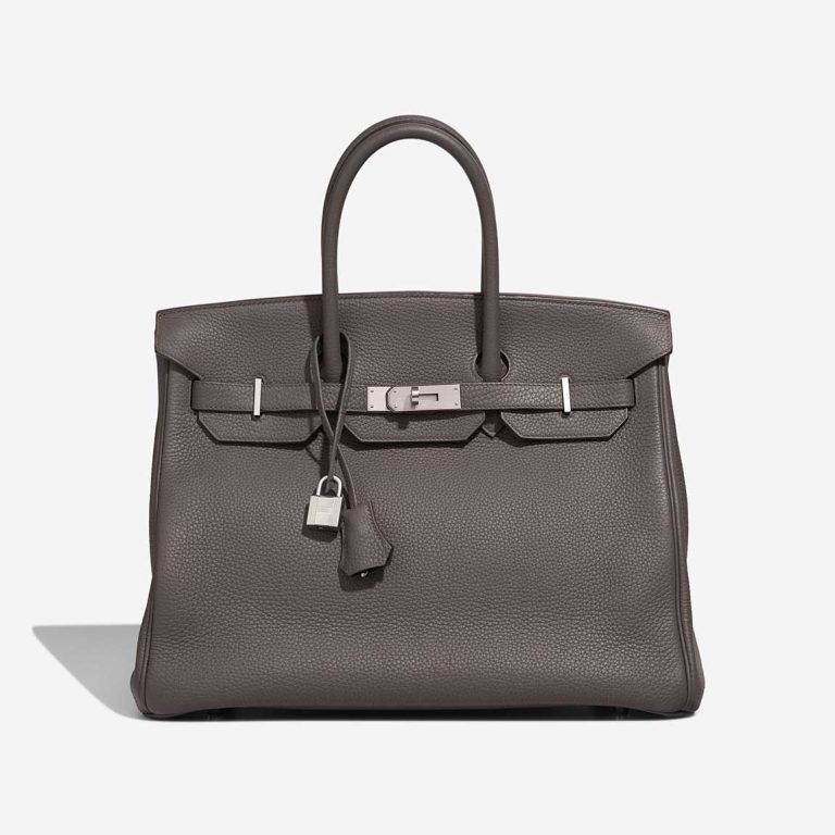 Hermès Birkin HSS 35 Taurillon Clémence Étain / Bleu Brighton Front | Sell your designer bag