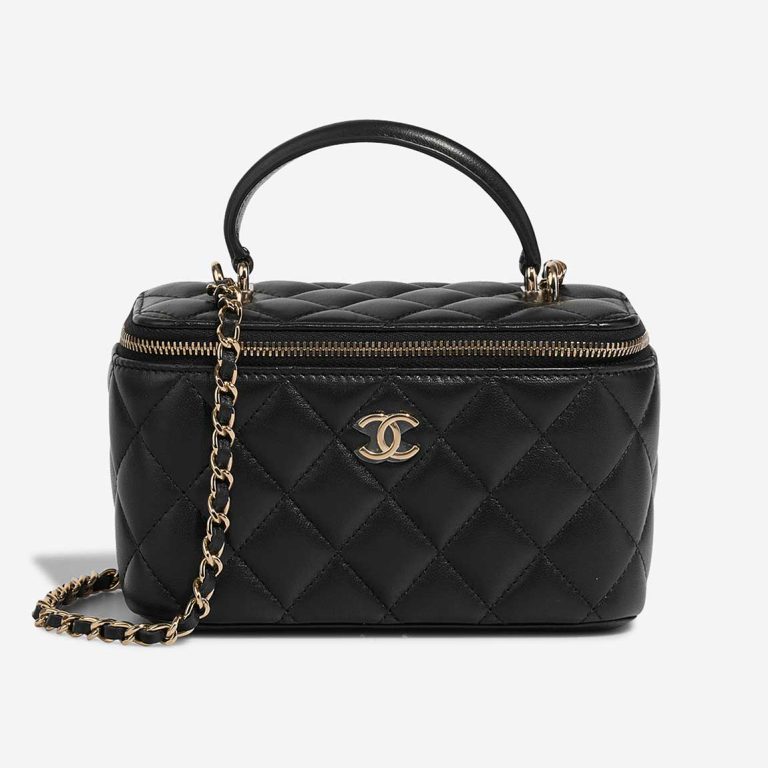 Chanel Vanity Small Lamb Black Front | Sell your designer bag