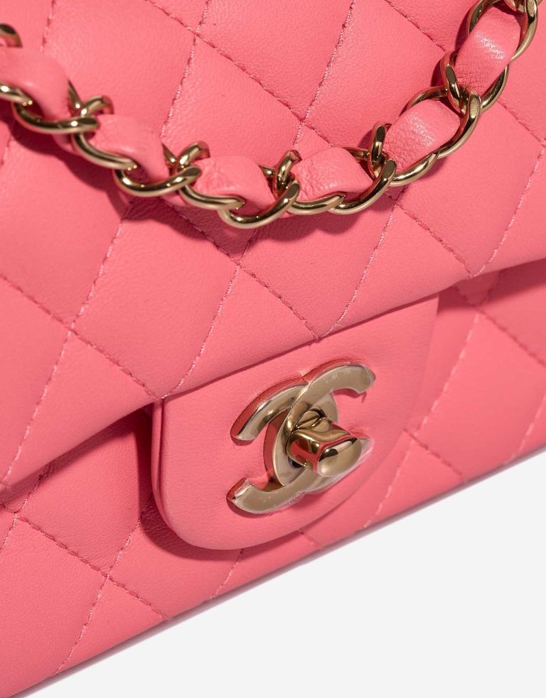 Chanel Timeless Mini Rectangular Lamb Pink Closing System | Sell your designer bag