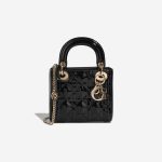 Dior Lady Mini Patent Black Front | Sell your designer bag