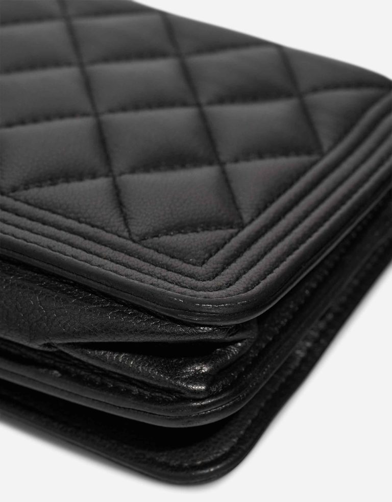 Chanel Boy Wallet On Chain Aged Calf So Black Signs of wear | Sell your designer bag