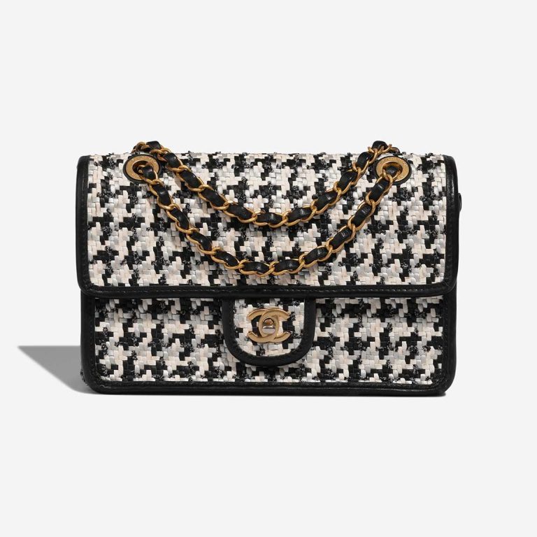 Chanel Timeless Medium Lamb / Tweed Black / White Front | Sell your designer bag