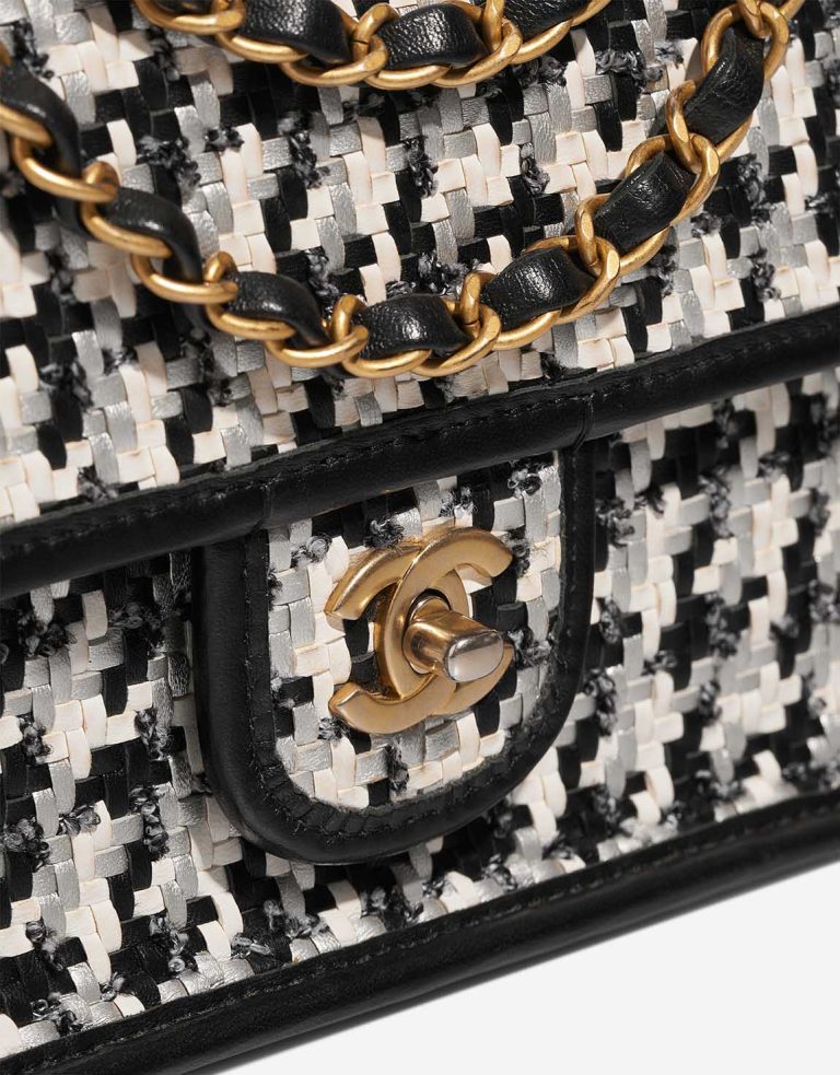 Chanel Timeless Medium Lamb / Tweed Black / White Closing System | Sell your designer bag