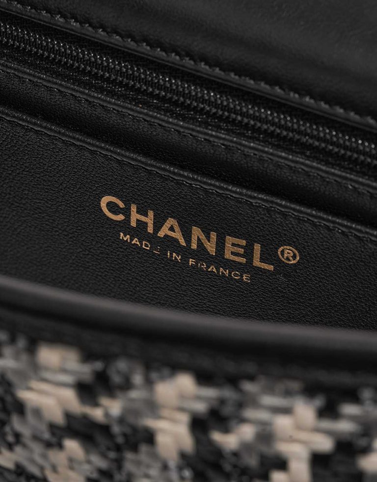 Chanel Timeless Medium Lamb / Tweed Black / White Logo | Sell your designer bag