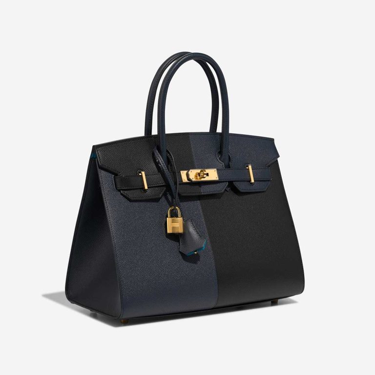 Hermès Birkin 30 Epsom Black / Bleu Indigo / Bleu Frida | Sell your designer bag