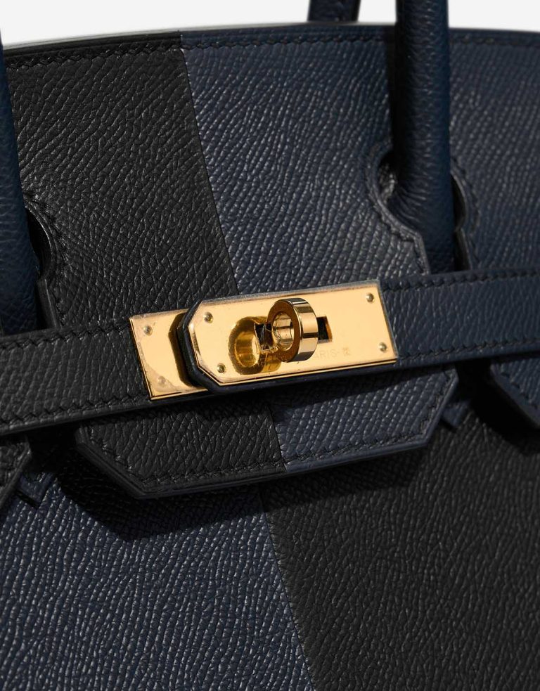 Hermès Birkin 30 Epsom Black / Bleu Indigo / Bleu Frida Closing System | Sell your designer bag